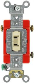 img 1 attached to 🔌 Leviton 1223-2IL: Heavy Duty 3-Way AC Quiet Switch, Self Grounding, Ivory