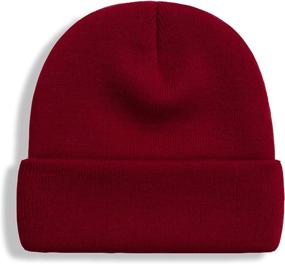 img 4 attached to 🧢 Exemaba Unisex Knit Cuff Beanie Hat: Winter Warmth and Style for Men and Women