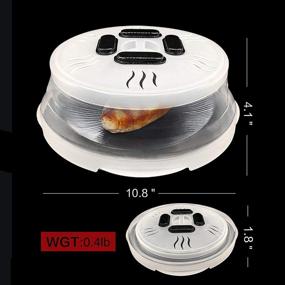 img 2 attached to 🍽️ LHOTSE Microwavable Splatter Cover with Magnetic Collapsible Vented Plate, 10.5 Inches - BPA Free & Food Filter, Ideal for Fruit and Vegetables, White (1 pack)