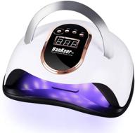 💅 hankeer 168w uv led nail lamp - quick dry gel polish acrylic uv light with 4 timer settings - professional portable handle poly led nail auto machine - small, black logo