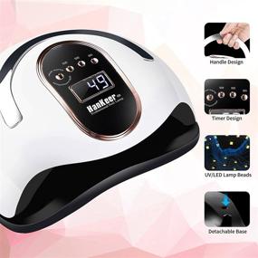 img 3 attached to 💅 HanKeer 168W UV LED Nail Lamp - Quick Dry Gel Polish Acrylic UV Light with 4 Timer Settings - Professional Portable Handle Poly LED Nail Auto Machine - Small, Black