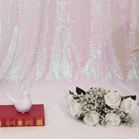 img 3 attached to 📸 Juya Delight 6ft x 6ft Iridescent Sequin Backdrop Curtain │ Photo Party Festival Wedding Decoration