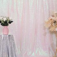 📸 juya delight 6ft x 6ft iridescent sequin backdrop curtain │ photo party festival wedding decoration логотип