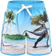 🦖 dive into style with howjojo dinosaur trunks quick shorts for boys' swimwear logo