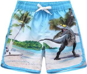 img 2 attached to 🦖 Dive into Style with HowJoJo Dinosaur Trunks Quick Shorts for Boys' Swimwear