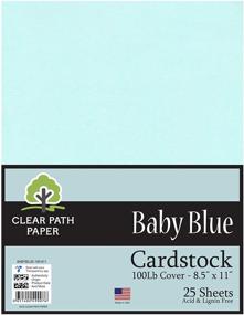 img 3 attached to 👶 Premium Baby Blue Cardstock - 8.5 x 11 inch - Heavyweight 100Lb Cover - 25 Sheets by Clear Path Paper