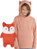 cubcoats flynn the fox convertible pullover hoodie & soft plush toy logo