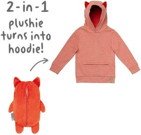 img 3 attached to Cubcoats Flynn The Fox Convertible Pullover Hoodie & Soft Plush Toy