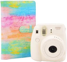 img 1 attached to 🌈 Sunmns Rainbow PU Leather Photo Album | Compatible with Fujifilm Instax Mini 11 9 8 90 8+ 26 7s, Polaroid Snap Zip Z2300 PIC-300 Film | Colorful Wallet for Instant Camera Photos