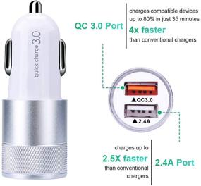 img 3 attached to Мощное быстрое зарядное устройство для автомобиля: USB-адаптер 5,4А/30Вт для быстрой зарядки телефона 🚗 - совместимо с Samsung Galaxy и iPhone