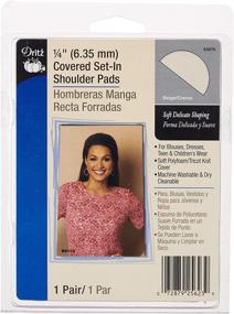 img 3 attached to 👕 Dritz 53070 Shoulder Pads, Covered Set-in, 1/4-Inch, Beige - Enhance Your Outfit with Comfortable Shoulder Pads