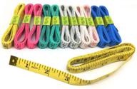 12 pcs ff elaine soft tape measure ruler bulk - 60-inch/150cm double-scale for sewing, tailor cloth - available in 6 colors logo