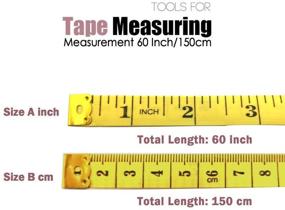 img 3 attached to 12 Pcs FF Elaine Soft Tape Measure Ruler Bulk - 60-Inch/150cm Double-Scale for Sewing, Tailor Cloth - Available in 6 Colors