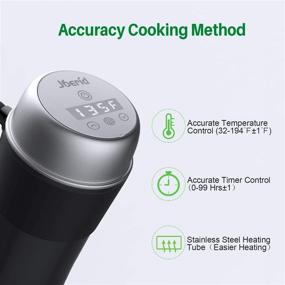 img 3 attached to Sous Vide Cooker by Jeorid: 1000W Immersion Circulator Pod with Accurate Temperature Digital Timer, Ultra-Quiet, Black - Unparalleled Cooking Precision