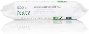 img 2 attached to 🌿 Naty Aloe-Infused Eco-Sensitive Baby Wipes - Resealable Top - 56 Count