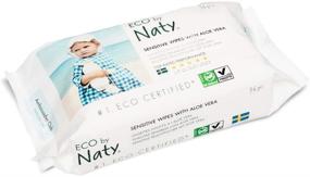 img 3 attached to 🌿 Naty Aloe-Infused Eco-Sensitive Baby Wipes - Resealable Top - 56 Count
