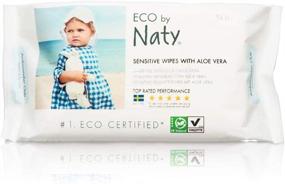 img 4 attached to 🌿 Naty Aloe-Infused Eco-Sensitive Baby Wipes - Resealable Top - 56 Count