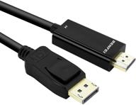 benfei 4k displayport to hdmi cable - 🖥️ 6 feet gold-plated cord for lenovo, dell, hp, asus logo