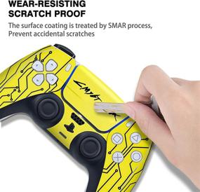 img 2 attached to 🎮 DLseego PS5 Yellow Skin Sticker - Cool, Pretty Pattern Full Wrap Skin Protective Film for PS5