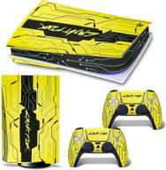 🎮 dlseego ps5 yellow skin sticker - cool, pretty pattern full wrap skin protective film for ps5 логотип