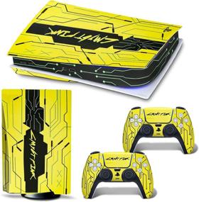 img 4 attached to 🎮 DLseego PS5 Yellow Skin Sticker - Cool, Pretty Pattern Full Wrap Skin Protective Film for PS5