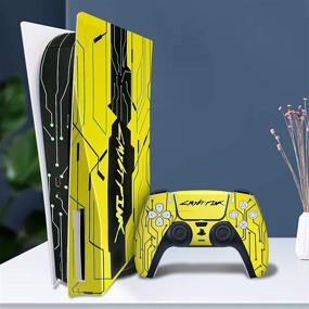 img 3 attached to 🎮 DLseego PS5 Yellow Skin Sticker - Cool, Pretty Pattern Full Wrap Skin Protective Film for PS5