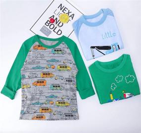 img 2 attached to 👕 Детская одежда для мальчиков Auranso: набор из 3 футболок с круглым вырезом для нижнего белья