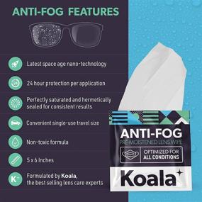 img 1 attached to 👓 Koala 48 Single-Use Anti-Fog Wipes for Glasses - Adds Invisible No Fog Layer, Anti-Fog Solution for All Lenses