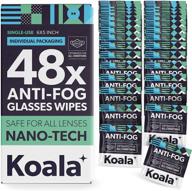 👓 koala 48 single-use anti-fog wipes for glasses - adds invisible no fog layer, anti-fog solution for all lenses logo