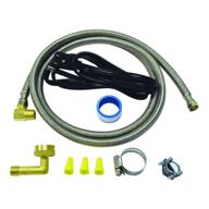 easy-fit stainless steel braided dishwasher installation kit - 3/8 inch comp, 6 ft - buy now! логотип