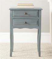 safavieh home collection lori barn blue 2-drawer end table for modern interiors logo