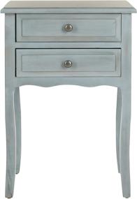 img 3 attached to Safavieh Home Collection Lori Barn Blue 2-Drawer End Table for Modern Interiors