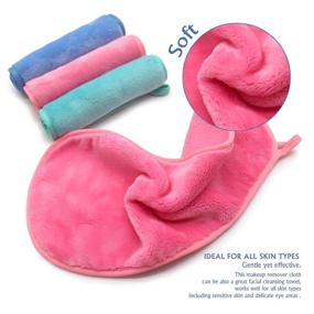 img 2 attached to 💆 GEMZ Makeup Remover Cloth: Ultra Soft Reusable Facial Cleansing Towel 3-pack for Effective Makeup Removal
