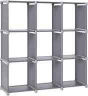📦 songmics 9-cube diy storage shelves: versatile gray closet organizer rack for open bookshelf & non-woven fabric cabinet logo