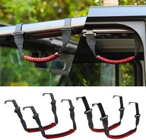 img 4 attached to 🚙 JeCar for JL Grab Handles: Front & Rear Grab Bars for 2018-2020 Jeep Wrangler JL & Unlimited Sport Sahara Rubicon (Set of 4)