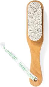 img 2 attached to Natural Bristle Foot Brush & Pumice Stone with Handle - Callus & Corn Remover, Exfoliator & Scrubber for Dry, Dead Skin on Feet - Wooden Handle - Suitable for Men & Women