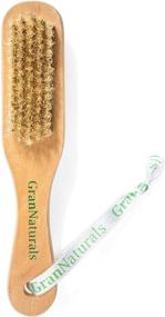 img 3 attached to Natural Bristle Foot Brush & Pumice Stone with Handle - Callus & Corn Remover, Exfoliator & Scrubber for Dry, Dead Skin on Feet - Wooden Handle - Suitable for Men & Women