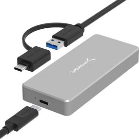 img 4 attached to 💻 Sabrent EC-NVME USB 3.1 Silver Aluminum Enclosure for M.2 NVMe SSD: High-Speed Data Transfer and Secure Storage Solution