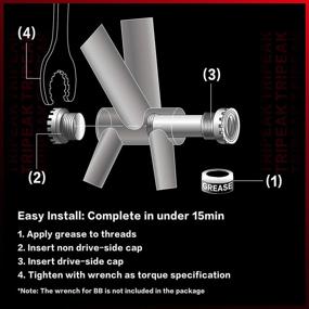 img 1 attached to 🔧 TRiPEAK Bottom Bracket BSA/ITA/C60/CR1/T47: Steel Bearings for 22mm SRAM Dub & 22/24mm GXP Crankset – Threaded BB for Trek, Giant, Specialized, Canyon, Campagnolo Frame