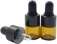 🏺 topwel1ml amber essential bottles dropper: securely store and dispense your precious oils логотип