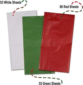 img 3 attached to 🎁 196 Christmas Tissue Paper Bulk Wrapping Sheets 20"x20" Red Green White Assorted Holiday Gift Wrap