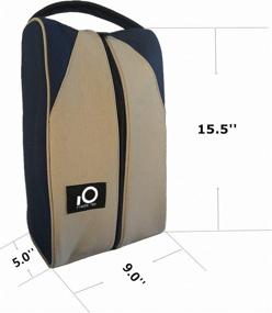 img 2 attached to FINGER TEN Deluxe Canvas Shoe Bag - Large Travel Organizer for Men and Women, Zipper Tote for Golf, Basketball, Soccer, Gym – Fits Almost All Shoe Sizes