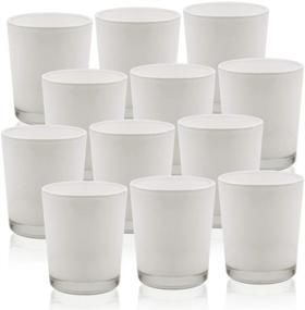 img 3 attached to 🕯️ 20-Piece Lucasso White Mercury Votive Candle Holders: Ideal for Parties, Weddings, Special Events & More!