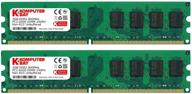 komputerbay 4gb ddr2 800mhz (2 💻 x 2gb) pc2-6300 pc2-6400 240-pin dimm desktop memory логотип