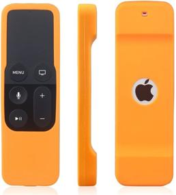 img 2 attached to 📱 Protective Silicone Remote Case for Apple TV 4K & 4th/5th Gen Remote - Shockproof Cover in Black, Orange, and Purple