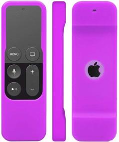 img 1 attached to 📱 Protective Silicone Remote Case for Apple TV 4K & 4th/5th Gen Remote - Shockproof Cover in Black, Orange, and Purple