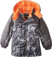 🧥 ixtreme little boys' scribble print cb puffer: a fun and cozy outerwear choice for kids! logo