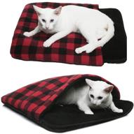 scirokko plaid heated cat bed mat - thermal anti-slip pet cave, self-warming pad sleeping hideaway bag for cats & puppies logo