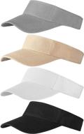 набор из 4 шляп trounistro sun sports visor hats - регулируемая летняя хлопковая кепка логотип