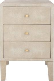 img 3 attached to Safavieh SFV1524A Collection Shagreen Nightstand
